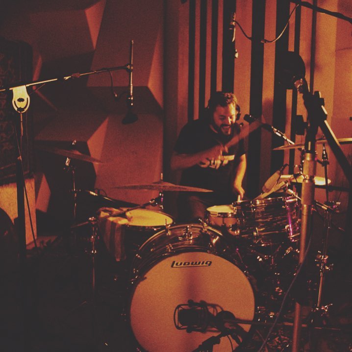 Een vintage Ludwig-drumstel, 1 juli 2018