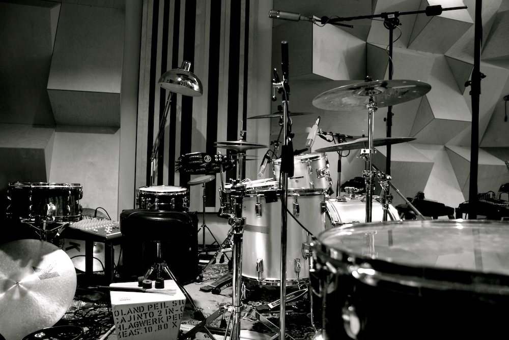 Pam Feather - Recording drums, 9 september 2015