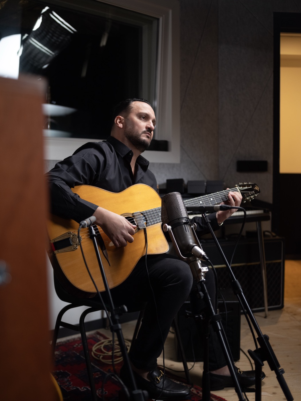 Mozes Rosenberg & Erik Verwey bij Moon Music Studios
